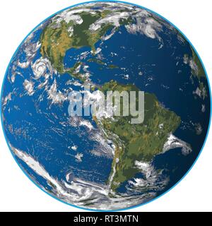 Realistic Earth Isolated Vector Illustration Stock Vector