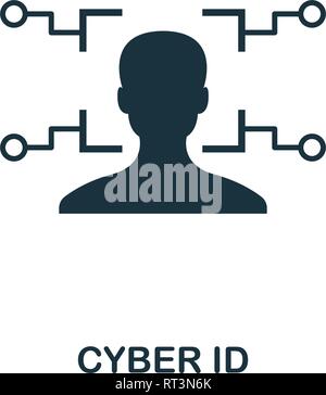 Cyber Id icon. Creative element design from fintech technology icons collection. Pixel perfect Cyber Id icon for web design, apps, software, print Stock Vector