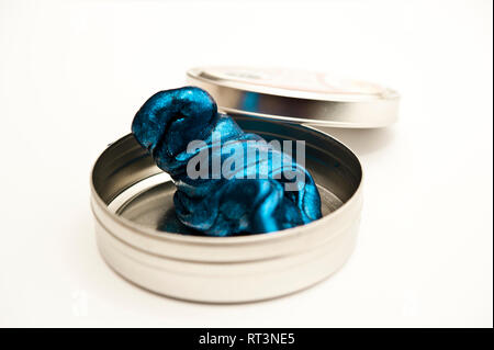 silly putty magic clay in the box Stock Photo