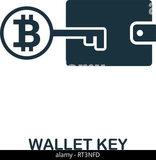 Wallet Key icon. Creative element design from fintech technology icons collection. Pixel perfect Wallet Key icon for web design, apps, software, print Stock Vector
