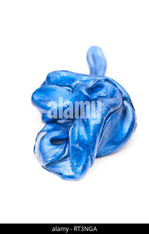 blue silicone based toy silly putty, isolated Stock Photo