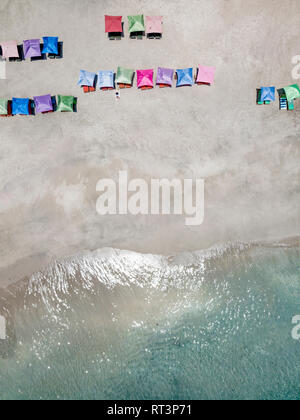 Indonesia, Bali, Karangasem, Aerial view of virgin beach Stock Photo