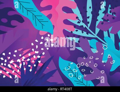 Colourful and creative floral plant background texture design. Vector illustration. Stock Vector