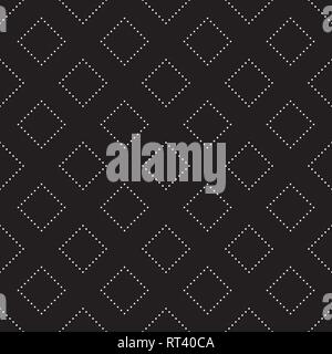 Seamless Black and White Circle Mosaic Pattern, Abstract Geometric Dots Modern Background. Stock Vector
