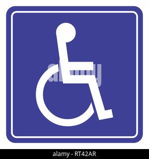 Wheelchair icon for the disabled. Colorful illustration. Stock Vector