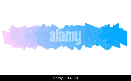 Geometric abstractions with a gradient from pink to blue Stock Photo