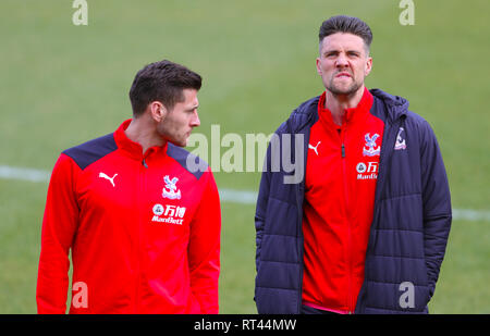 Crystal Palace's Martin Kelly (right) ahead of the match