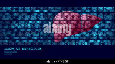Healthy liver detoxification internal organs. Binary code data flow. Doctor online innovative technology vector illustration art Stock Vector