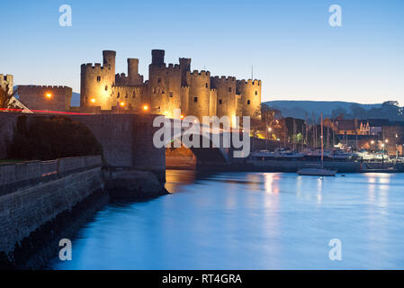 Conwy Castle in Wales, Uk Stock Photo