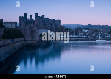 Conwy Castle in Wales, Uk Stock Photo