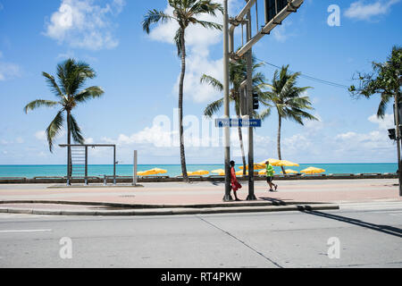 Floating Fishing Platform in the Atlantic Ocean Near Recife in