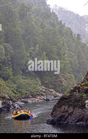 Raft on the Franklin River Stock Photo