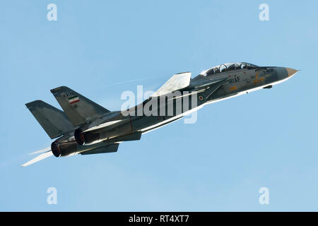 An F-14A Tomcat of the Islamic Republic of Iran Air Force. Stock Photo