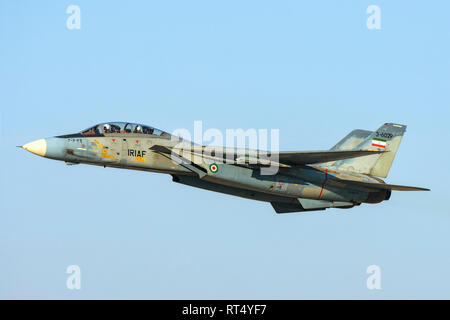 An F-14A Tomcat of the Islamic Republic of Iran Air Force. Stock Photo