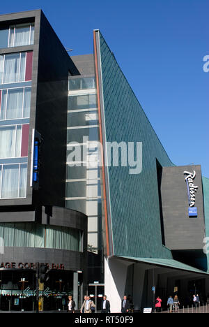 Radisson Blu hotel at Argyle St, Glasgow, Scotland, United Kingdom Stock Photo