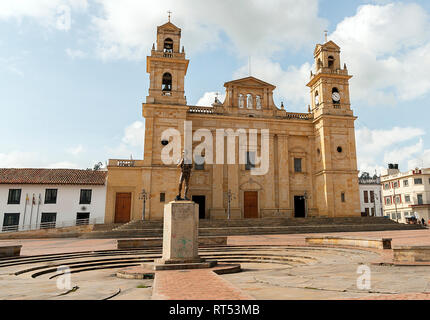 Exterior View of Basilica of Our Lady of the Rosary in Chiquinquirá - Colombia Stock Photo