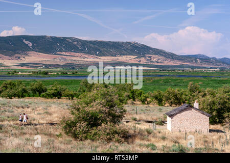 Hut in Tablas de Daimiel National Park, La Mancha plain, province of Ciudad Real, Spain Stock Photo