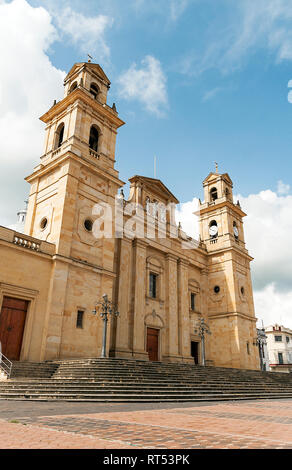 Exterior View of Basilica of Our Lady of the Rosary in Chiquinquirá - Colombia Stock Photo