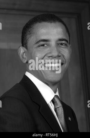 Portrait of Barack Obama as Senator from Illinois in 2005. Stock Photo