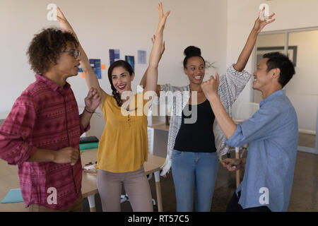 Business colleagues having fun in office Stock Photo