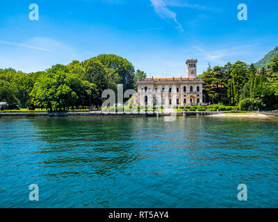 Italy, Lombardy, Lake Como, gorgeous villa at the lakeshore Stock Photo