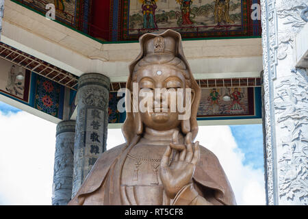 Kuan Yin, Goddess of Mercy, at Kek Lok Si Chinese Buddhist Temple, George Town, Penang, Malaysia. Stock Photo
