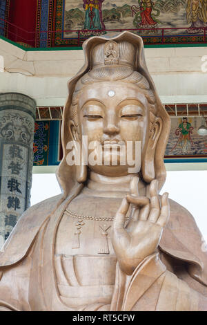 Kuan Yin, Goddess of Mercy, at Kek Lok Si Chinese Buddhist Temple, George Town, Penang, Malaysia. Stock Photo