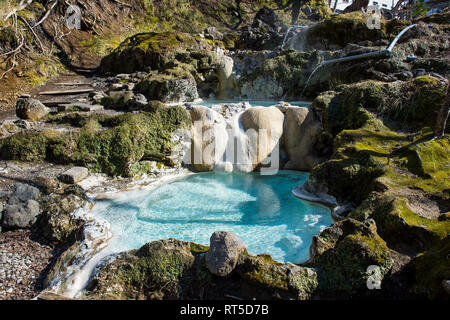 Hokkaido, Shiretoko National Park, Iwaobetsu Onsen, hot water pools Stock Photo