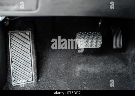 new pedals for driving with a shallow depth of field Stock Photo