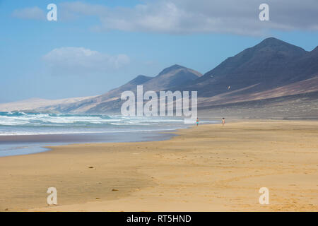 Spain, Canary Islands, Fuerteventura, remote Cofete beach Stock Photo