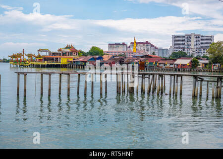 A Clan Jetty, George Town, Penang, Malaysia Stock Photo