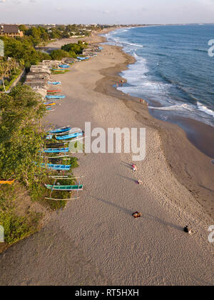 Indonesia, Bali, Canggu, Aerial view of Batu bolong beach Stock Photo