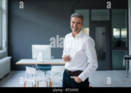 Portrait of smiling businessman in the office Stock Photo