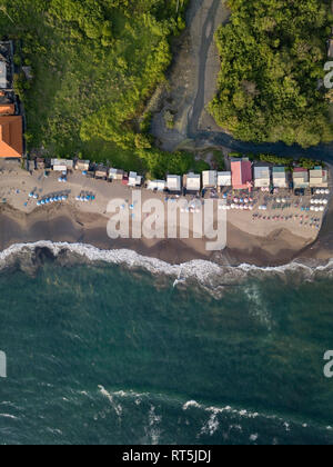 Indonesia, Bali, Canggu, Aerial view of Batu bolong beach Stock Photo