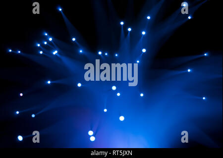 Blue fibre optic Stock Photo