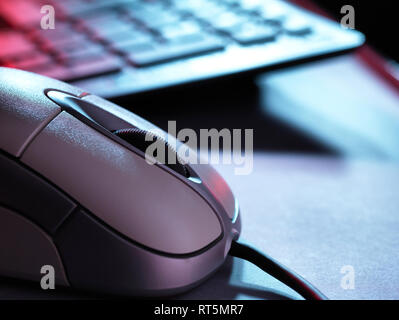 Computer mouse and keyboard, close-up Stock Photo