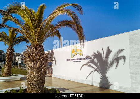 Tangier, Morocco, December 21, 2018: Building of Royal Yatch Club de Tanger in the new marina of Tangier, north of Morocco Stock Photo