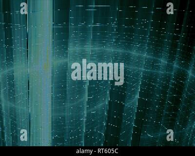 Technology striped background consist of glowing cells - vector illustration Stock Vector