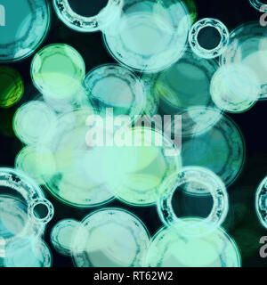 Abstract futuristic green colored circles background. Stock Photo