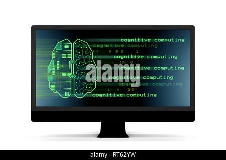 Machine learning and cognitive computing - 3d rendering Stock Photo
