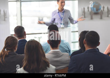Group of business professionals attending a seminar Stock Photo