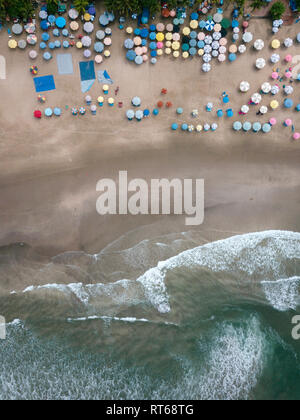 Indonesia, Bali, Semenyak, Aerial view of Double-six beach Stock Photo