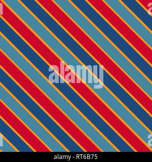 Vector seamless texture with slated colorful lines. EPS 10 Stock Vector