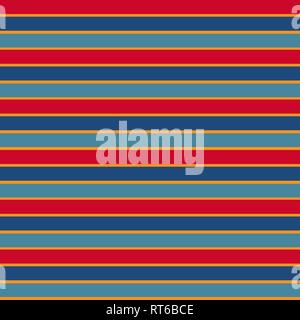 Vector seamless texture with ethnic colored horizontal stripes. EPS 10 Stock Vector