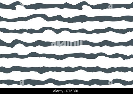 Abstract rendy horizontal seamless background with geometric wavy texture. EPS 10 Stock Vector