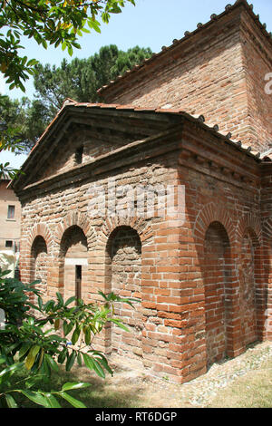 Italy. Ravenna. Mausoleum of Galla Placidia. Roman building.425-430. Exterior. Stock Photo