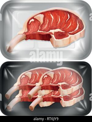 Cuts of meat in packaging Stock Vector Image & Art - Alamy
