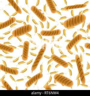 Bakery Seamless Pattern. Food Background. Baked Products Stock Vector