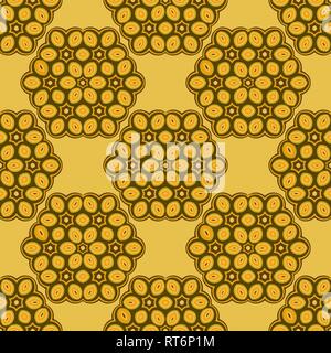 Yellow Mosaic Background. Geometric Seamless Pattern Stock Vector