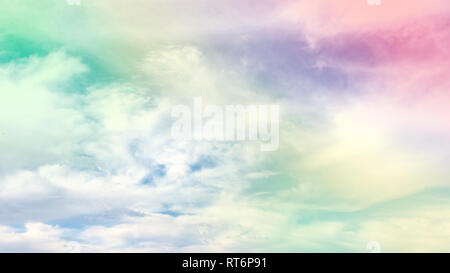 sun and cloud background with a pastel colored Stock Photo